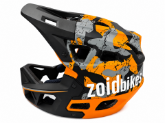 Zoid Element Full Face Kask-Helmet Turuncu-Siyah Kamuflaj