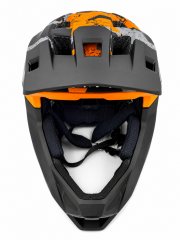 Zoid Element Full Face Kask-Helmet Turuncu-Siyah Kamuflaj