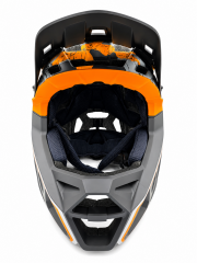 Zoid Element Full Face Kask-Helmet Turuncu-Siyah Kamuflaj