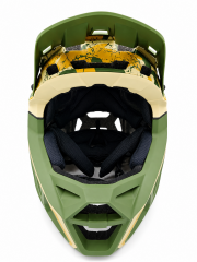 Zoid Element Full Face Kask-Helmet Yeşil-Bej Kamuflaj