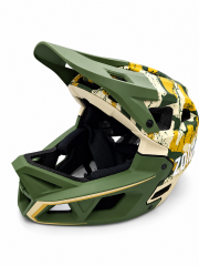 Zoid Element Full Face Kask-Helmet Yeşil-Bej Kamuflaj