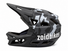 Zoid Element Full Face Kask-Helmet Siyah-Gri Kamuflaj