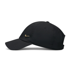 Nike Dri-FIT Club Cap Metal (Gold) Swoosh Cap-Şapka Siyah