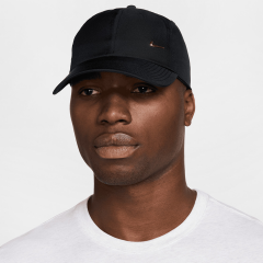 Nike Dri-FIT Club Cap Metal (Bronze) Swoosh Cap-Şapka Siyah