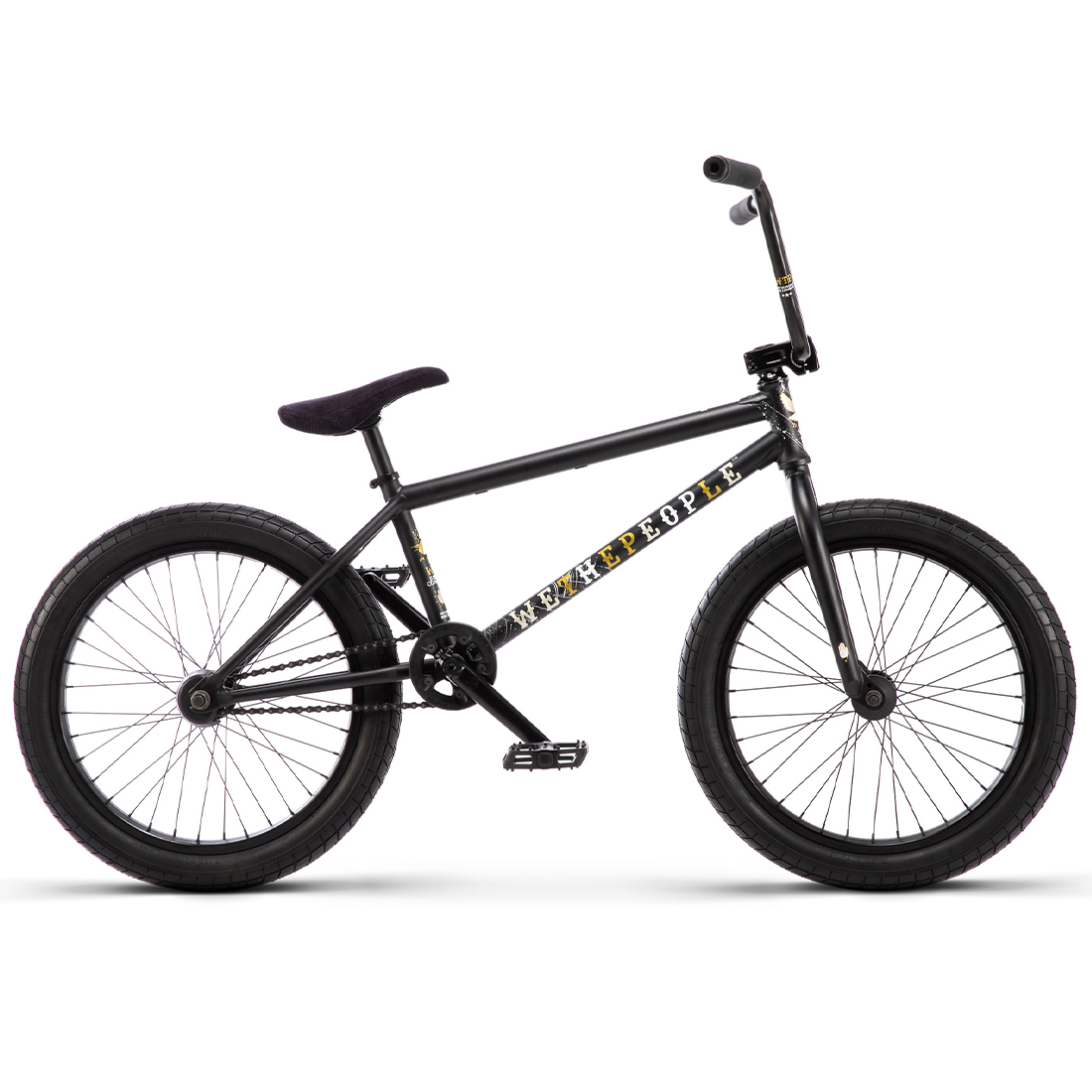 Bmx Wethepeople Justice 20.85'' Matt Black Silver Webbed Akrobasi Bisikleti
