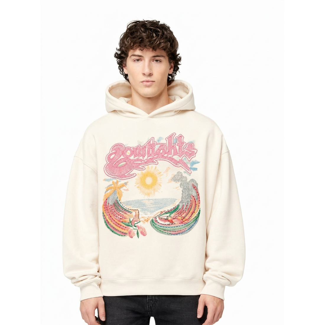 Lowlights Sangunie Paradise Hoodie Sweatshirt-Ekru