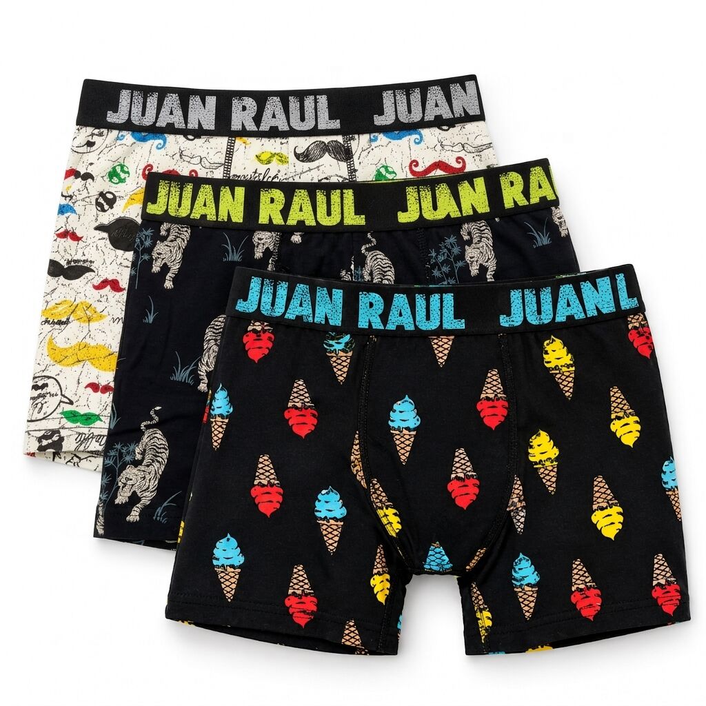 Juan Raul MEDIUM 3'lü Boxer Set