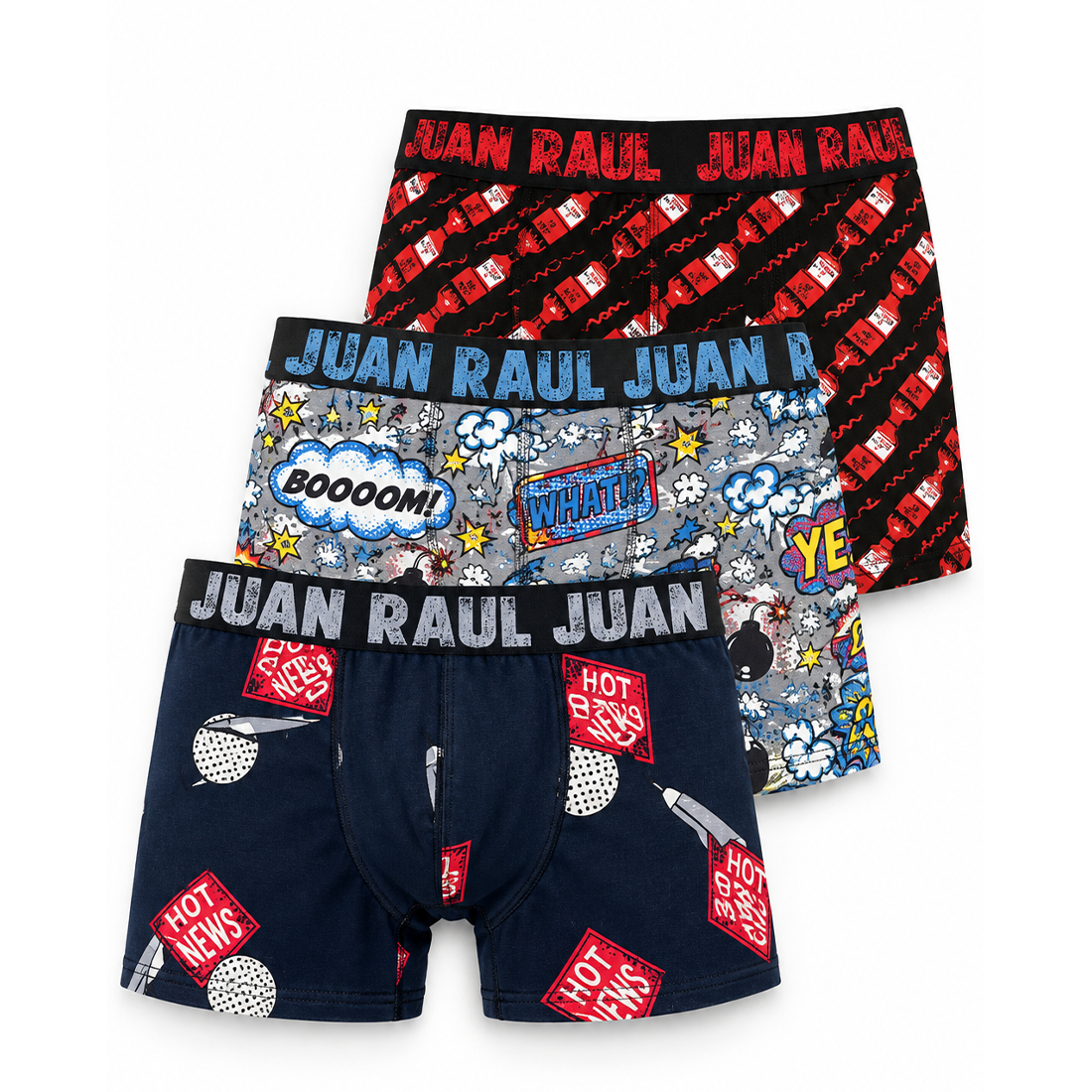 Juan Raul MEDIUM 3'lü Boxer Set