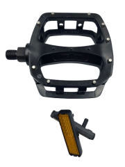 Wellgo İnce Diş Alüminyum Pedal-Pedals 1/2'' Siyah
